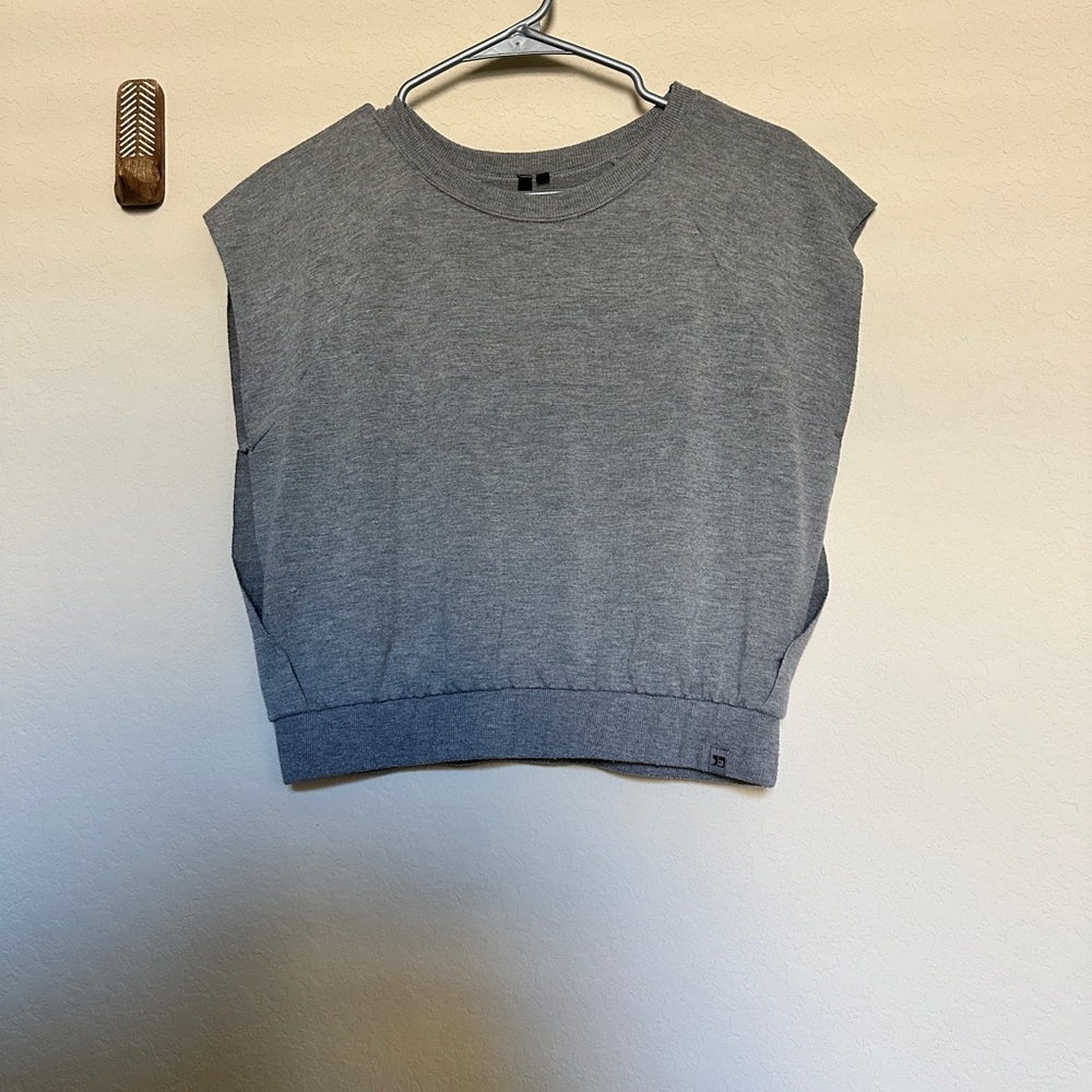 Joe’s jeans cropped sweater muscle cover up